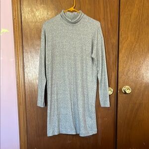 Uniqlo Gray Turtleneck Dress XS